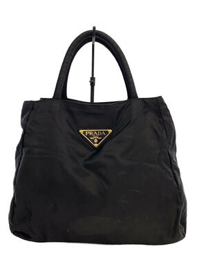 Prada Vela Tote Shoulder Bag Black
